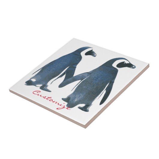 Liebesvögel Penguin Couple Thunder_Cove Fliese (Seite)