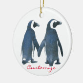 Liebesvögel Penguin Couple Thunder_Cove Keramik Ornament (Links)