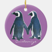 Liebesvögel Penguin Couple Thunder_Cove Keramik Ornament (Hinten)
