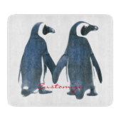 Liebesvögel Penguin Couple Thunder_Cove Schneidebrett (Vorderseite)