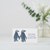 Liebesvögel Penguin Couple Thunder_Cove Visitenkarte (Stehend Vorderseite)