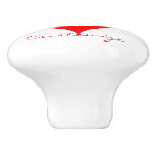 Liebesvögel Penguin Paare Rotes Herz Thunder_Cove Keramikknauf (Seitenansicht)