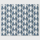Liebesvögel Penguin Thunder_Cove Geschenkpapier (Flach)