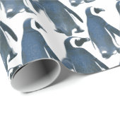 Liebesvögel Penguin Thunder_Cove Geschenkpapier (Rolleneckpunkt)
