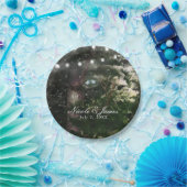 Liebesvögel + Pine Tree Night Hochzeit Empfang Pappteller (Party)