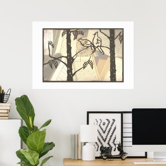 Liebesvögel Poster (Heimbüro)