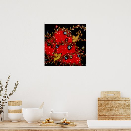 Liebesvogel Poster (Küche)