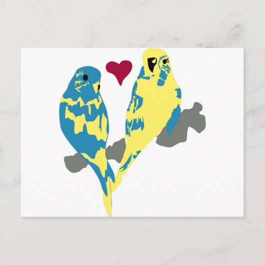 Liebesvögel Postkarte (Vorderseite)