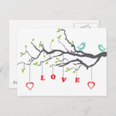 Liebesvögel Postkarte (Vorne/Hinten)