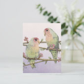 Liebesvögel Postkarte (Stehend Vorderseite)