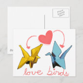 Liebesvögel Postkarte (Vorne/Hinten)