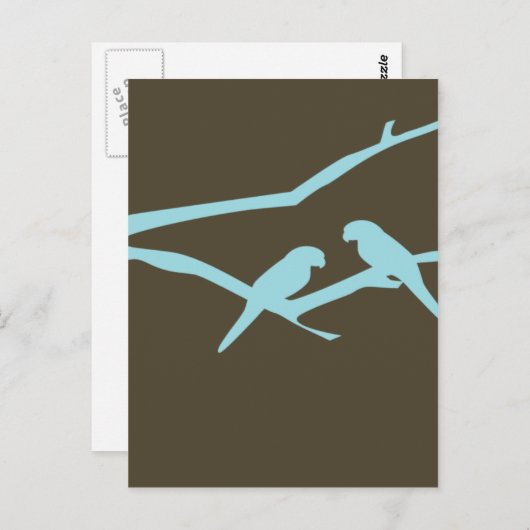 Liebesvögel Postkarte (Vorne/Hinten)