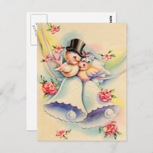 Liebesvögel Postkarte (Vorne/Hinten)