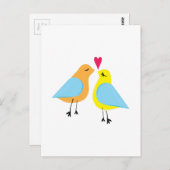 Liebesvögel Postkarte (Vorne/Hinten)