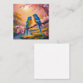 Liebesvögel Quadratische Visitenkarte (Vorne/Hinten)