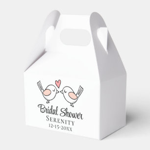 Liebesvögel Rosa Schwarze Liebesvögel Brautparty Geschenkschachtel