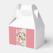 Liebesvögel Rosa Vintage Valentine Gastgeschenke B Geschenkschachtel (Rückseite)