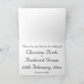 Liebesvögel, Save the Date Karte (Innenseite)