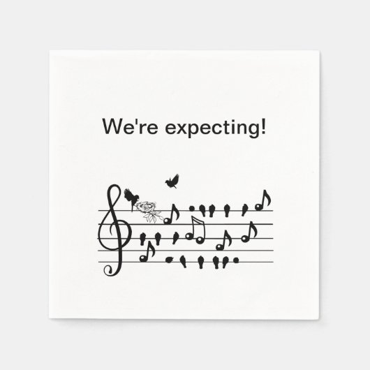 Liebesvögel, Schwangerschaft, anpassbar Serviette (Vorderseite)