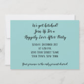 Liebesvögel Swing Winter Empfang nur Einladung (Rückseite)