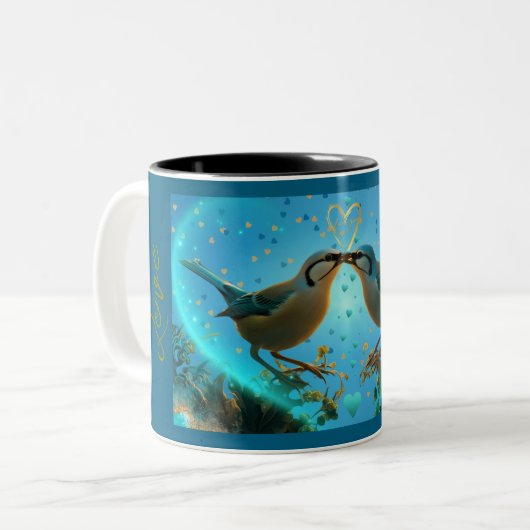 Liebesvögel - Tasse (Vorderseite Links)