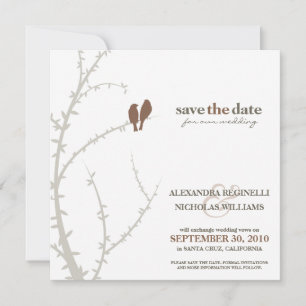 Liebesvögel Terminankündigung (Schokolade) Save The Date