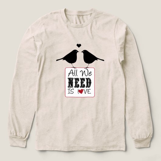 Liebesvögel Tri-Blend Shirt (Design Vorderseite)