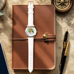 Liebesvögel Tropische Blume Armbanduhr