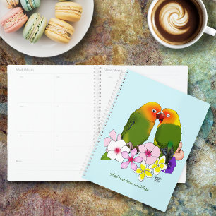 Liebesvögel Tropische Blume Planer