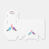 Liebesvögel und Herz-Hochzeit Geschenkschachtel (Ungefaltet)