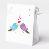 Liebesvögel und Herz-Hochzeit Geschenkschachtel (Rückseite)