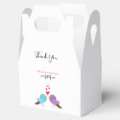 Liebesvögel und Herz-Hochzeit Geschenkschachtel (Geöffnet)