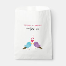 Liebesvögel und Herz-Hochzeit