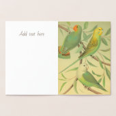 Liebesvögel und -sittiche - silber folienkarte (Innenseite)