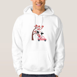 Liebesvögel & Valentinstag Blumen Truck Hoodie