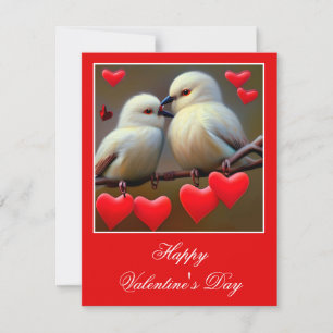 Liebesvögel Valentinstag Feiertagskarte