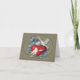 Liebesvögel Valentinstag Feiertagskarte