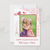 Liebesvögel Valentinstag Herzkarte Einladung (Vorderseite)