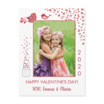 Liebesvögel Valentinstag Herzkarte