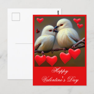 Liebesvögel Valentinstag Postkarte