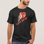 Liebesvögel Valentinstag T-Shirt (Vorderseite)