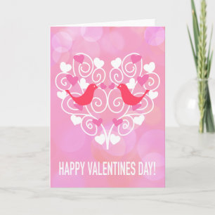 Liebesvögel Valentinstagskarte Feiertagskarte