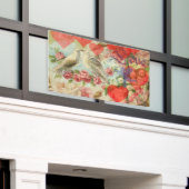 Liebesvögel Vintag antikes Herz Banner (Äußeres Gebäude)