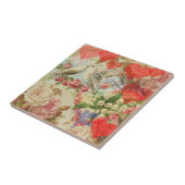 Liebesvögel Vintag antikes Herz Fliese (Seite)