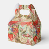 Liebesvögel Vintag antikes Herz Geschenkschachtel (Rückseite)