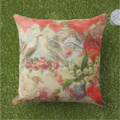 Liebesvögel Vintag antikes Herz Kissen (Gras)