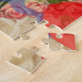 Liebesvögel Vintag antikes Herz Puzzle (Seite)