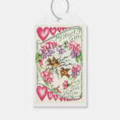 Liebesvögel Vintag Valentinstag Geschenketiketten Geschenkanhänger (Vorderseite)