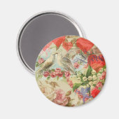 Liebesvögel Vintage antike Liebe Magnet (Vorderseite/Rückseite)