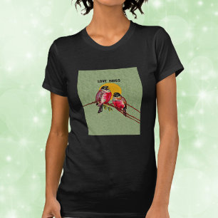 Liebesvögel Vintage Sonne T-Shirt